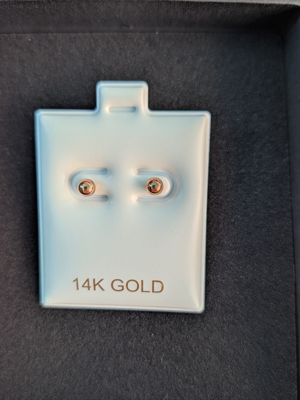 14K Rose Gold Stud Earrings